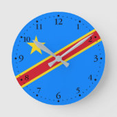 Congo Kinshasa Vlag Ronde Klok (Voorkant)