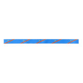 Congo Kinshasa Vlag Satijnen Lint (Voorkant)