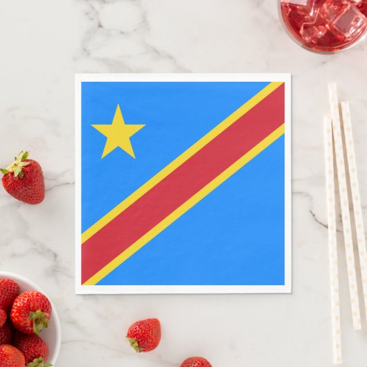 Congo Kinshasa Vlag Servet (Insitu)