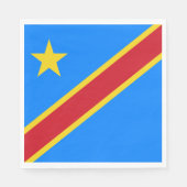 Congo Kinshasa Vlag Servet (Voorkant)