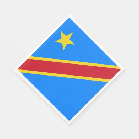 Congo Kinshasa Vlag Servet (Hoek)