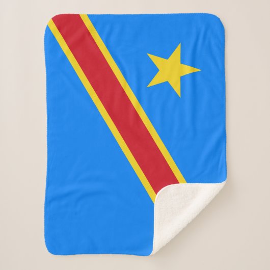 Congo Kinshasa Vlag Sherpa Deken (Voorkant)