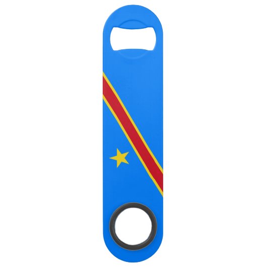 Congo Kinshasa Vlag Speed Flessenopener (Voorkant)