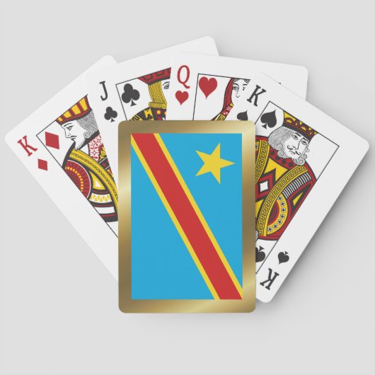 Congo-Kinshasa Vlag Speelkaarten (Achterkant)