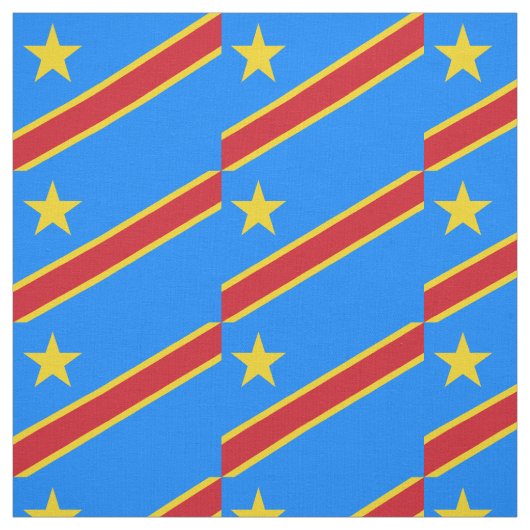Congo Kinshasa Vlag Stof (Swatch)