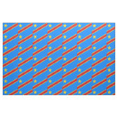 Congo Kinshasa Vlag Stof (Fat Quarter)