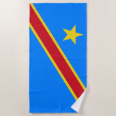 Congo Kinshasa Vlag Strandlaken (Voorkant)