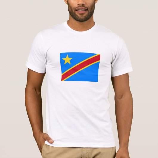 Congo Kinshasa Vlag T-shirt (Voorkant)