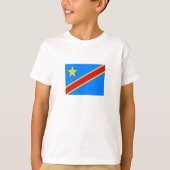Congo Kinshasa Vlag T-shirt (Voorkant)