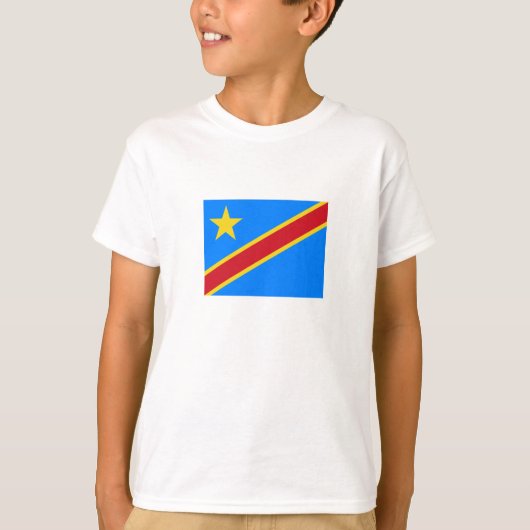 Congo Kinshasa Vlag T-shirt (Voorkant)