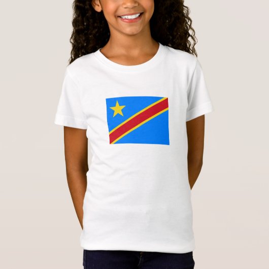 Congo Kinshasa Vlag T-shirt (Voorkant)
