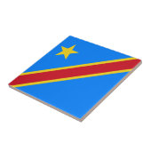 Congo Kinshasa Vlag Tegeltje (Zijkant)