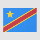 Congo Kinshasa Vlag Tissuepapier (Voorkant)