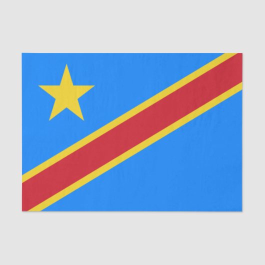 Congo Kinshasa Vlag Tissuepapier (Voorkant)