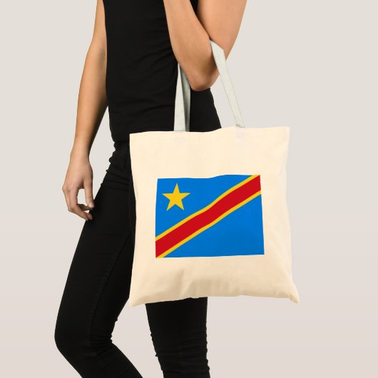Congo Kinshasa Vlag Tote Bag (Voorkant (product))