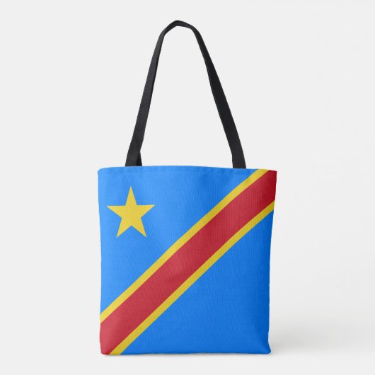 Congo Kinshasa Vlag Tote Bag (Achterkant)