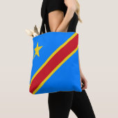 Congo Kinshasa Vlag Tote Bag (Dichtbij)