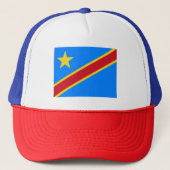 Congo Kinshasa Vlag Trucker Pet (Voorkant)