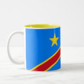 Congo Kinshasa Vlag Tweekleurige Koffiemok (Links)