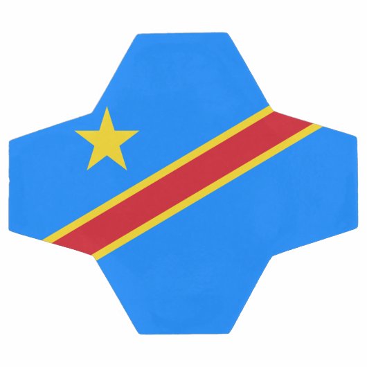 Congo Kinshasa Vlag Voetbal (Enkel)