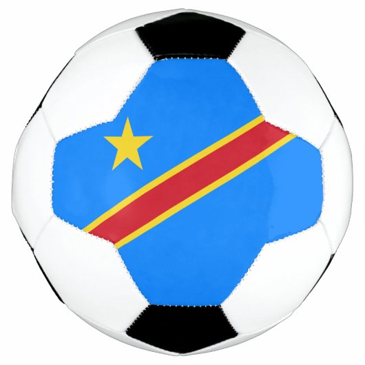 Congo Kinshasa Vlag Voetbal (Voorkant)