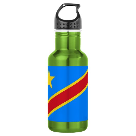 Congo Kinshasa Vlag Waterfles (Voorkant)