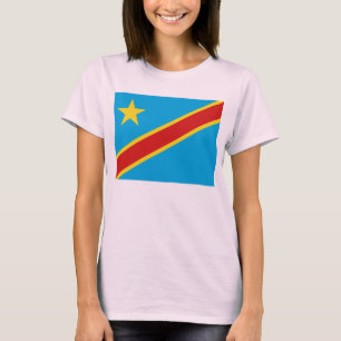 Congo-Kinshasa Vlag x Kaart T-Shirt
