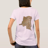 Congo-Kinshasa Vlag x Kaart T-Shirt (Achterkant)