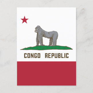 Congo Republiek Vlag Briefkaart