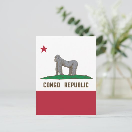 Congo Republiek Vlag Briefkaart (Staand voorkant)