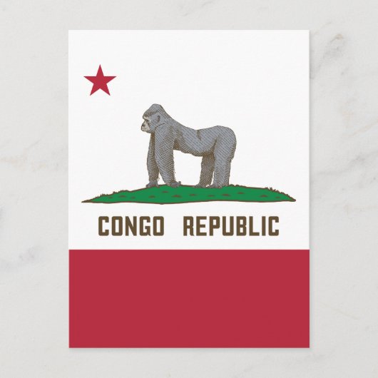 Congo Republiek Vlag Briefkaart (Voorkant)