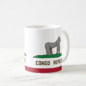 Congo Republiek Vlag Koffiemok (Voorkant rechts)