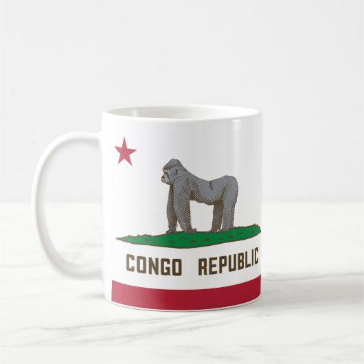 Congo Republiek Vlag Koffiemok (Links)