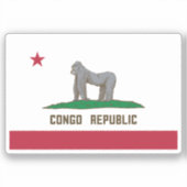 Congo Republiek Vlag Sticker (Voorkant)