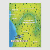 Congo Rivier Mooie vintage kaart (Voorkant)