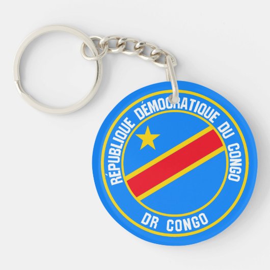 Congo Ronde Embleem Sleutelhanger (Voorkant)