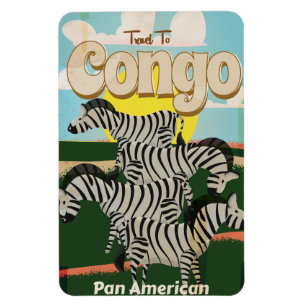 Congo vintage reisposter. magneet