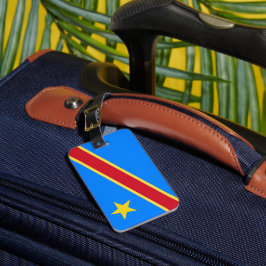 Congo vlag bagagelabel