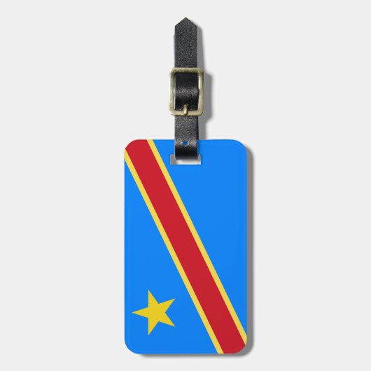Congo vlag bagagelabel (Voorkant verticaal)