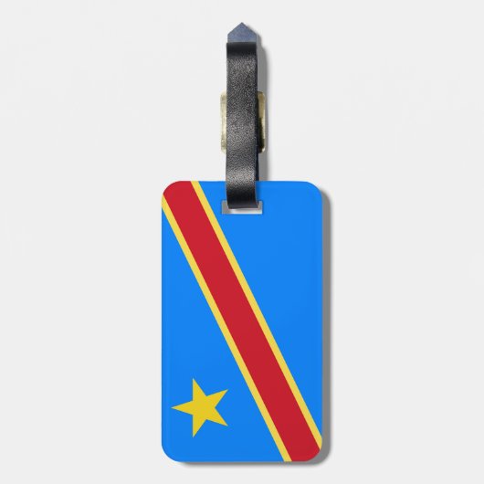 Congo vlag bagagelabel (Achterkant verticaal)