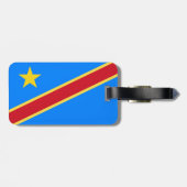 Congo vlag bagagelabel (Achterkant horizontaal)