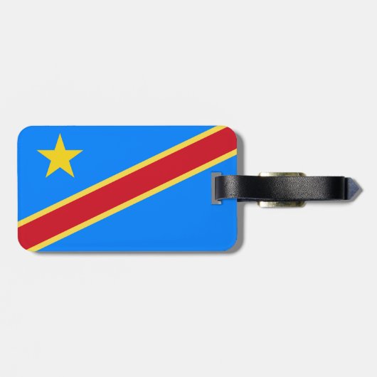 Congo vlag bagagelabel (Achterkant horizontaal)