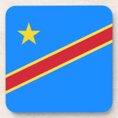 Congo vlag bier onderzetter (Voorkant)