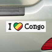 Congo-vlag Bumpersticker (Op auto)