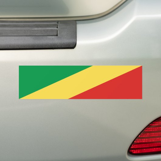 Congo-vlag Bumpersticker (Op auto)