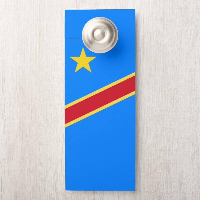 Congo vlag deurhanger (Op knop)