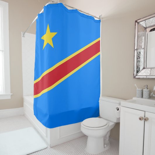 Congo vlag douchegordijn (In situ)
