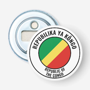 Congo-vlag: een prachtig patriottisch gebied button flesopener