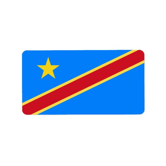 Congo vlag etiket (Voorkant)