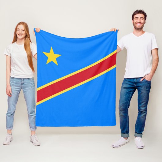 Congo vlag fleece deken (In situ)